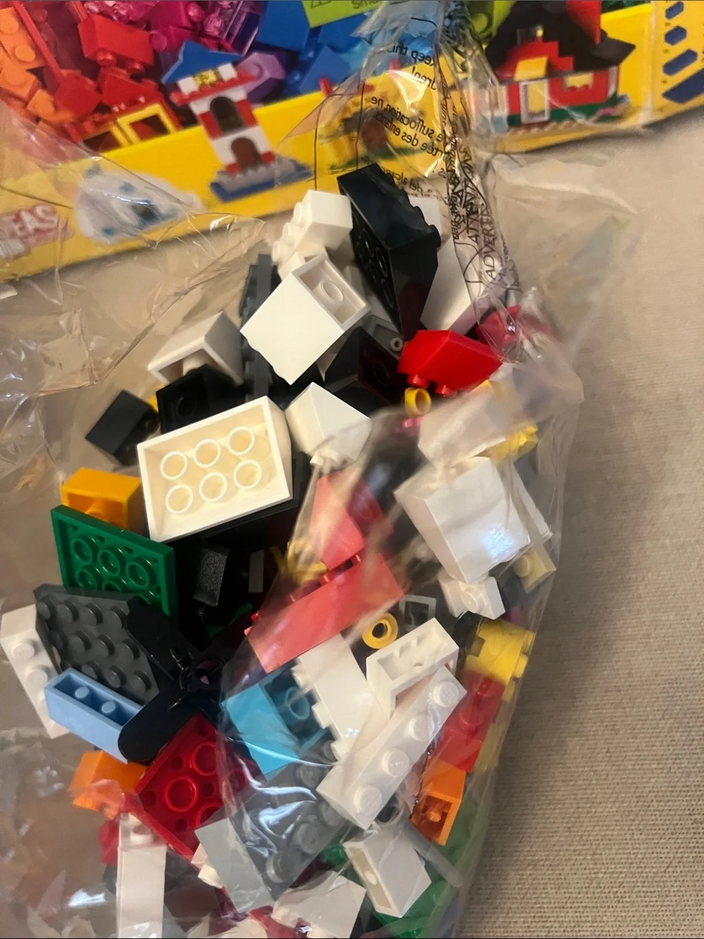 Lego Classic Building Set - Yellow, Red, Blue, Green, White, Black